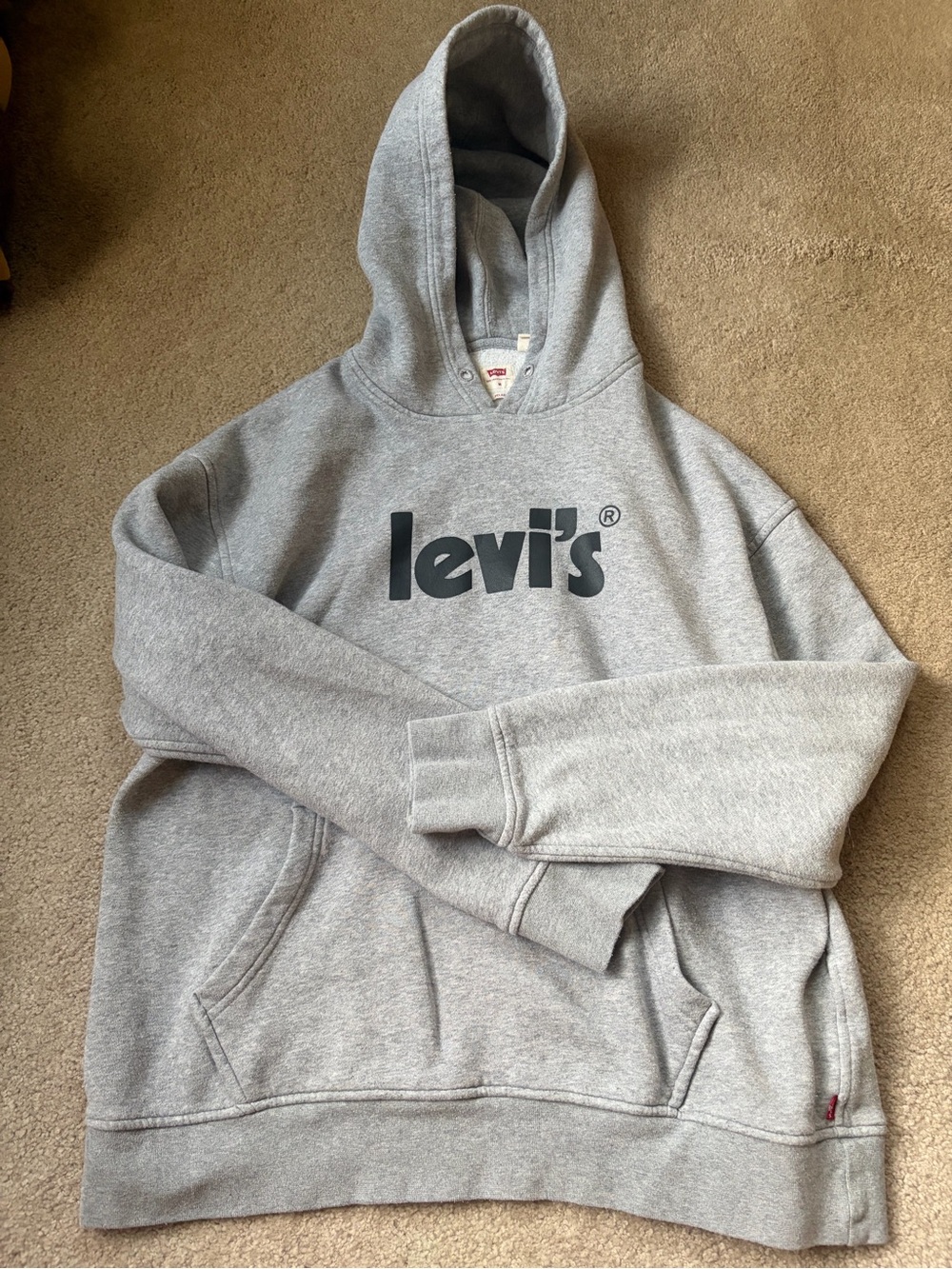 Levi's Heather Gray Logo Pullover Hoodie